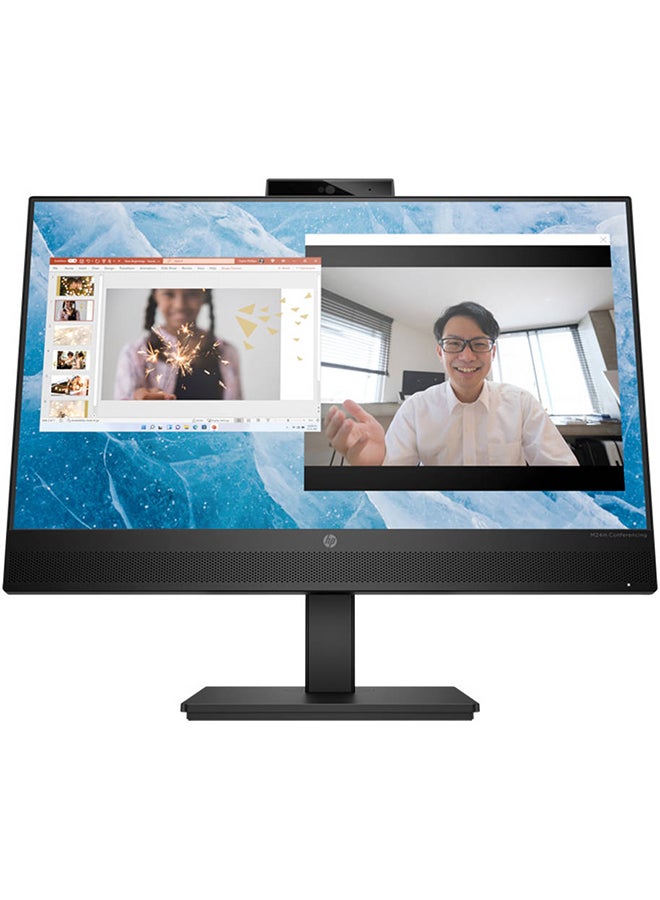 HP - M24m Conferencing Monitor, 23.8" FHD IPS Display, 75Hz Refresh Rate, 5ms GtG w/ overdrive Response Time, 16 9 Aspect Ratio, Built-In Noise Cancelling Microphone & 5MP Camera Black - Image 1