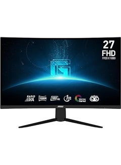 G27C3F Curved Gaming Monitor, 27" FHD Rapid VA Display, Up to 180Hz Refresh Rate, 1ms (GtG) Response Time, AMD FreeSync Technology, 1500R Curvature, 16.7M Display G27C3F Black