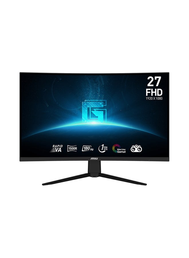 MSI - G27C3F Curved Gaming Monitor, 27" FHD Rapid VA Display, Up to 180Hz Refresh Rate, 1ms (GtG) Response Time, AMD FreeSync Technology, 1500R Curvature, 16.7M Display Colors, Black | G27C3F Black - Image 1