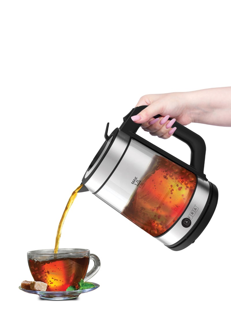 AFRA Electric Kettle | 1.7L | 2200W | 360° Cordless | Overheat Protection | Auto Shut-Off | Detachable Base | 2-Year Warranty 1.7 L 2200 W AF-171850KTGS Silver  - Image 3