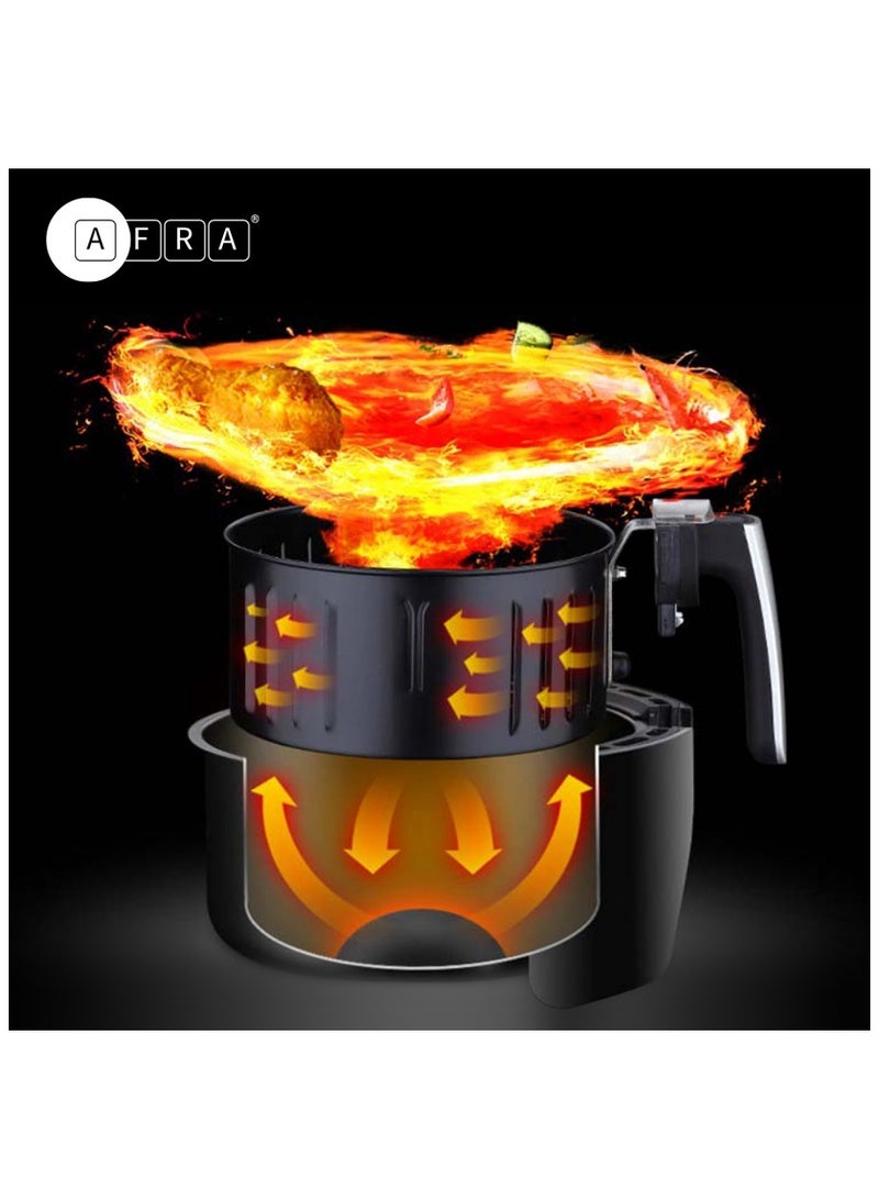 AFRA - Air Fryer |2.5L |  1300-1500W | Oil-Free Cooking | Adjustable Temperature & Timer | Rapid Air Circulation | Overheat Protection | Non-Slip Feet | Cool-Touch Handle|2-Year Warranty 2.5 L 1500 W AF-2515AFBK Black - Image 1