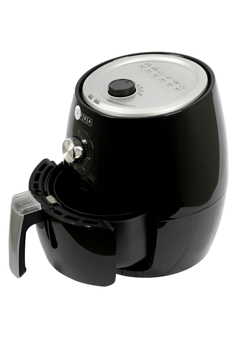 AFRA Air Fryer |2.5L |  1300-1500W | Oil-Free Cooking | Adjustable Temperature & Timer | Rapid Air Circulation | Overheat Protection | Non-Slip Feet | Cool-Touch Handle|2-Year Warranty 2.5 L 1500 W AF-2515AFBK Black  - Image 5