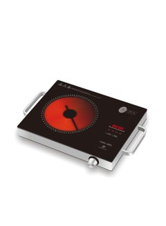 AFRA AFRA Infrared Cooker (Single), 2000W, Digital Display, BBQ, Stir-Fry, Hot Pot Settings, Lightweight Design, Portable, Child Lock, Crystal Plate, AF-2000BICBK, 2-Year Warranty AF-2000BICBK Black  - Image 1