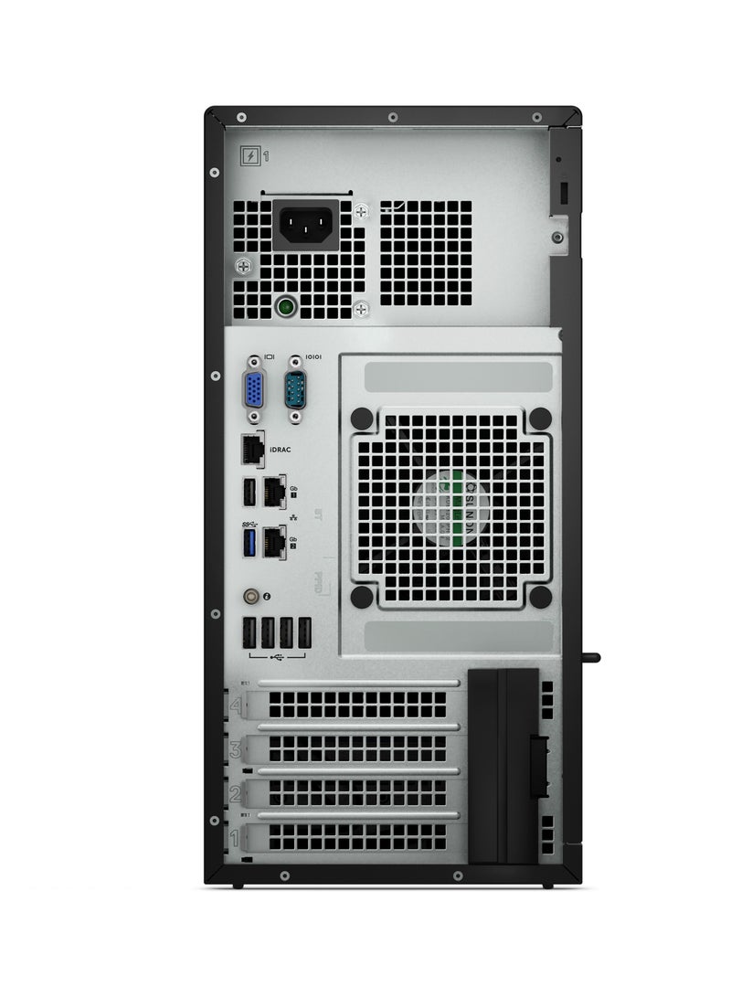 DELL - PowerEdge T150 Tower Server, Intel Xeon E2314 Processor/8GB RAM/1TB HDD/DOS(Without Windows) Black - Image 1