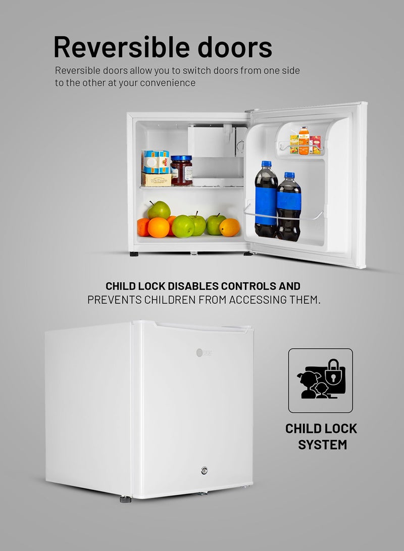 Single Door Refrigerator with Strong Compressor & Steel Wire Shelves | 47L Capacity | Mechanical Temperature Control, Child Lock, Low Noise | 2-Year Warranty 47 L AF-4700RFWT White - pnsku/N70068900V/45/_/1738583740/b1b55c15-c1cc-48e2-a8f6-7cf532268513