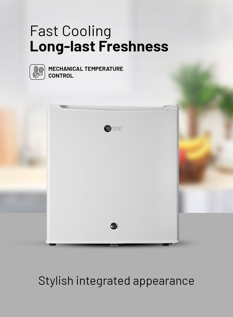 Single Door Refrigerator with Strong Compressor & Steel Wire Shelves | 47L Capacity | Mechanical Temperature Control, Child Lock, Low Noise | 2-Year Warranty 47 L AF-4700RFWT White - pnsku/N70068900V/45/_/1738583741/e55e32de-c327-452c-87d3-f9cec3d80f8f