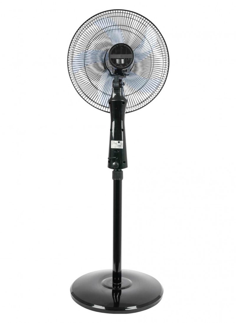 عفرا مروحة كهربائية عمودية من AFRA، 60 وات، ارتفاع قابل للتعديل، 5 شفرات، لون أسود، حاصلة على شهادة G-Mark وESMA وRoHS وCB، AF-1660BK، ضمان لمدة عامين - Image 4