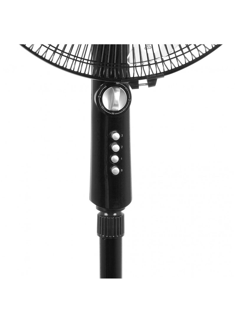 عفرا مروحة كهربائية عمودية من AFRA، 60 وات، ارتفاع قابل للتعديل، 5 شفرات، لون أسود، حاصلة على شهادة G-Mark وESMA وRoHS وCB، AF-1660BK، ضمان لمدة عامين - Image 2