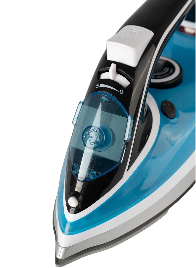 AFRA AFRA Steam Iron, 2200 W, Ceramic Coat Soleplate, Heat Distribution, Fast Heat-Up, Double Safety, White/Grey/Blue, G-MARK, ESMA, ROHS, and CB Certified, AF-2200IRBL, with 2 years Warranty 1.3 kg 2200 W AF-2200IRBL Blue  - Image 5