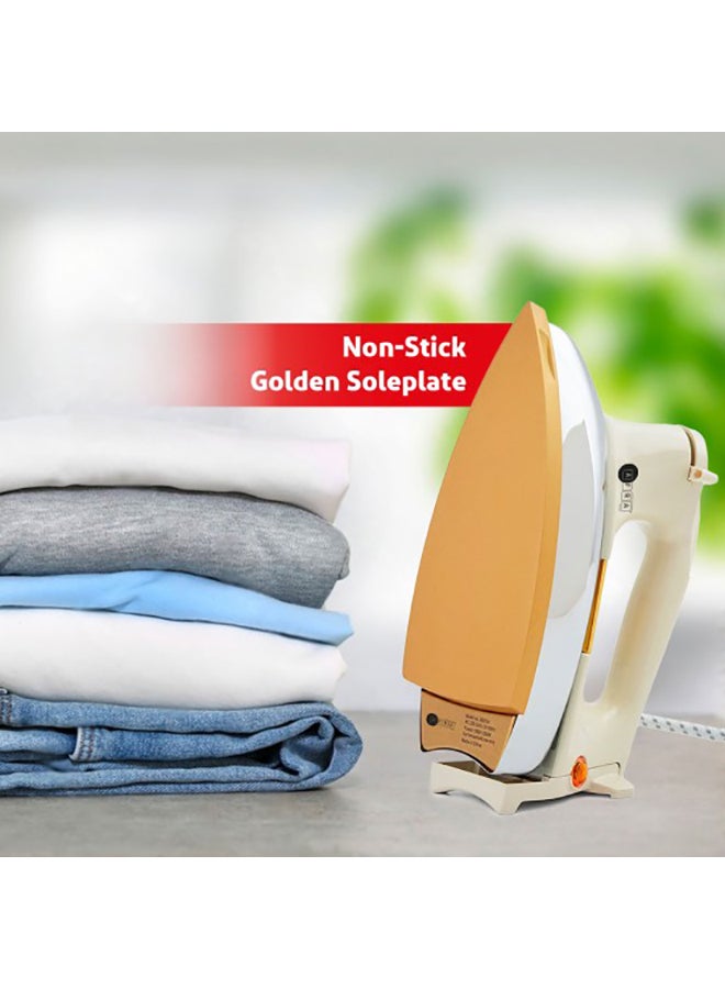 AFRA AFRA Automatic Dry Iron, 1.8kg, Non-Stick Soleplate, Gold Teflon Coating, Heat Distribution, Ergonomic Handle, Thermal Control, 6 Settings, Auto Cut-Off, AF-1800DIWH, 2-year warranty 1.8 kg 1000 W AF-1800DIWH White  - Image 2