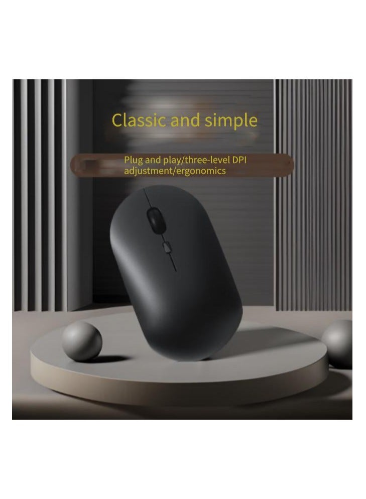 M241 Wireless Mouse Office Mouse Home Business Office Laptop Desktop USB Interface Plug and Play Light Sound Mouse Wireless Black