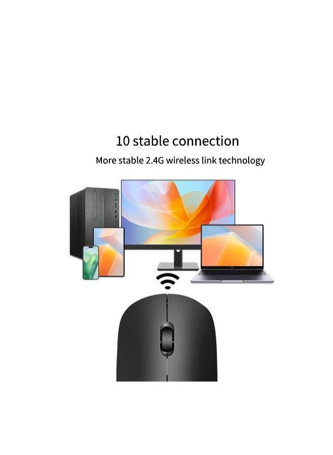 HP M241 Wireless Mouse Office Mouse Home Business Office Laptop Desktop USB Interface Plug and Play Light Sound Mouse Wireless Black  - Image 5