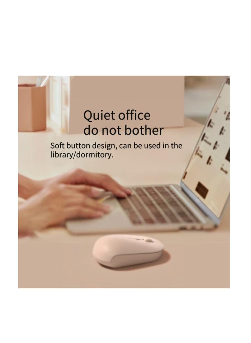 M241 Wireless Mouse Office Mouse Home Business Office Laptop Desktop USB Interface Plug and Play Light Sound Mouse Wireless Milk tea
