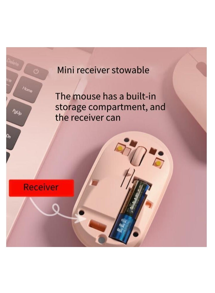 M241 Wireless Mouse Office Mouse Home Business Office Laptop Desktop USB Interface Plug and Play Light Sound Mouse Wireless Milk tea