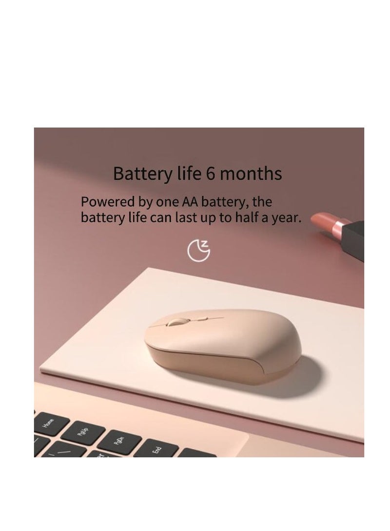 M241 Wireless Mouse Office Mouse Home Business Office Laptop Desktop USB Interface Plug and Play Light Sound Mouse Wireless Milk tea