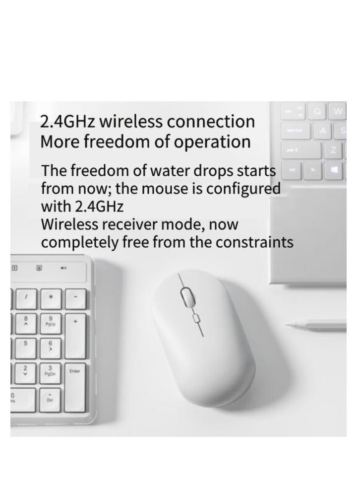 HP M241 Wireless Mouse Office Mouse Home Business Office Laptop Desktop USB Interface Plug and Play Light Sound Mouse Wireless WHITE  - Image 4