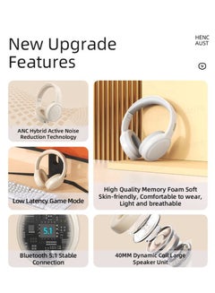 Lenovo Thinkplus TH30 Music Sports Wireless Headphones Beige  - Image 4