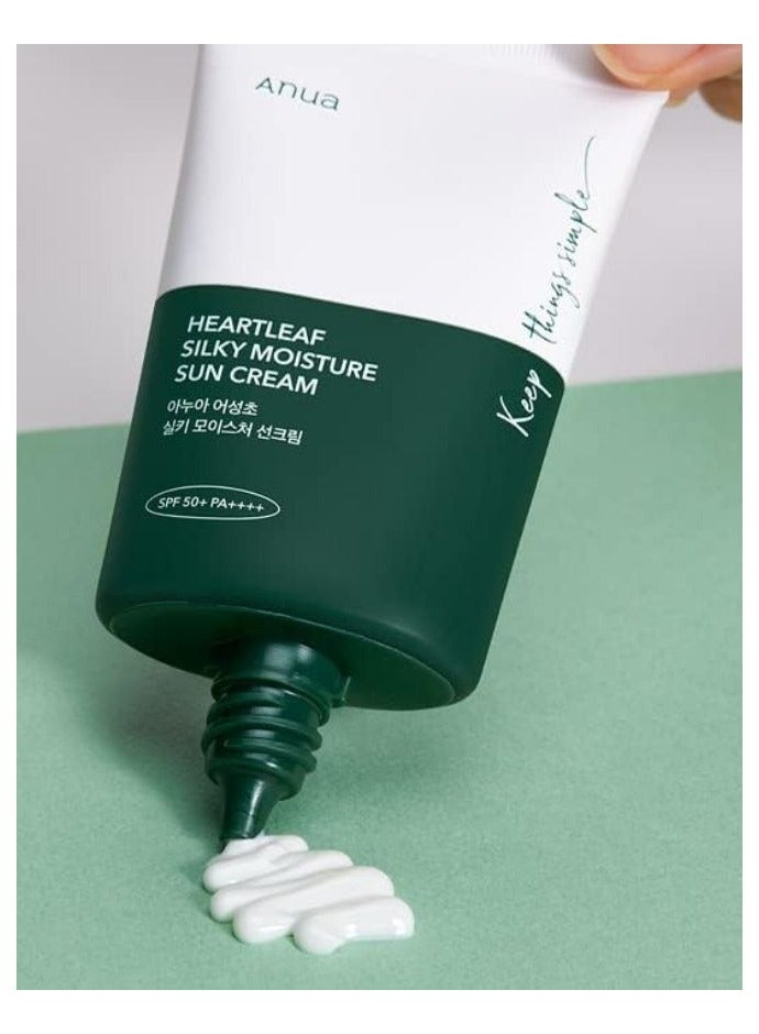 Anua Heartleaf Silky Moisture Sunscreen SPF50+ PA++++ 50ml  - Image 2