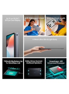 OPPO Pad Air 10.36 Inch WiFi Only Tablet 4GB RAM 64GB ROM Grey - International Version  - Image 2