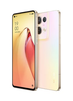 أوبو هاتف Reno8 Pro 5G ثنائي الشريحة، وذاكرة وصول عشوائي (RAM) سعة 12 جيجابايت، وذاكرة قراءة فقط (ROM) بسعة 256 جيجابايت، ذهبي لامع - الإصدار العالمي  - Image 2