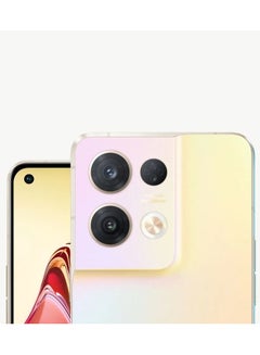 أوبو هاتف Reno8 Pro 5G ثنائي الشريحة، وذاكرة وصول عشوائي (RAM) سعة 12 جيجابايت، وذاكرة قراءة فقط (ROM) بسعة 256 جيجابايت، ذهبي لامع - الإصدار العالمي  - Image 5