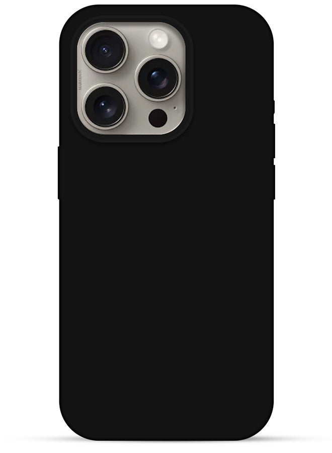 MARGOUN 2 Pack For iPhone 15 Pro Case and Screen Protector Silicone Case Full Body Protective Cover Shockproof Slim Phone Case Anti-Scratch Soft Microfiber Lining Black - Image 2