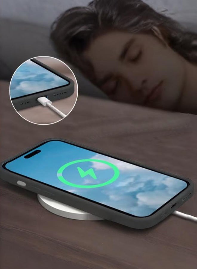 MARGOUN Case Cover for  Apple iPhone 15 Pro Max, Silicone Case Full Body Protective Cover Shockproof Slim Phone Case Anti-Scratch Soft Microfiber Lining Grey - Image 5