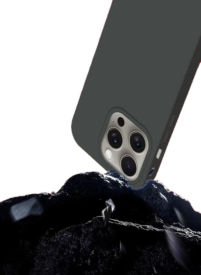 MARGOUN Case Cover for  Apple iPhone 15 Pro Max, Silicone Case Full Body Protective Cover Shockproof Slim Phone Case Anti-Scratch Soft Microfiber Lining Grey - Image 4