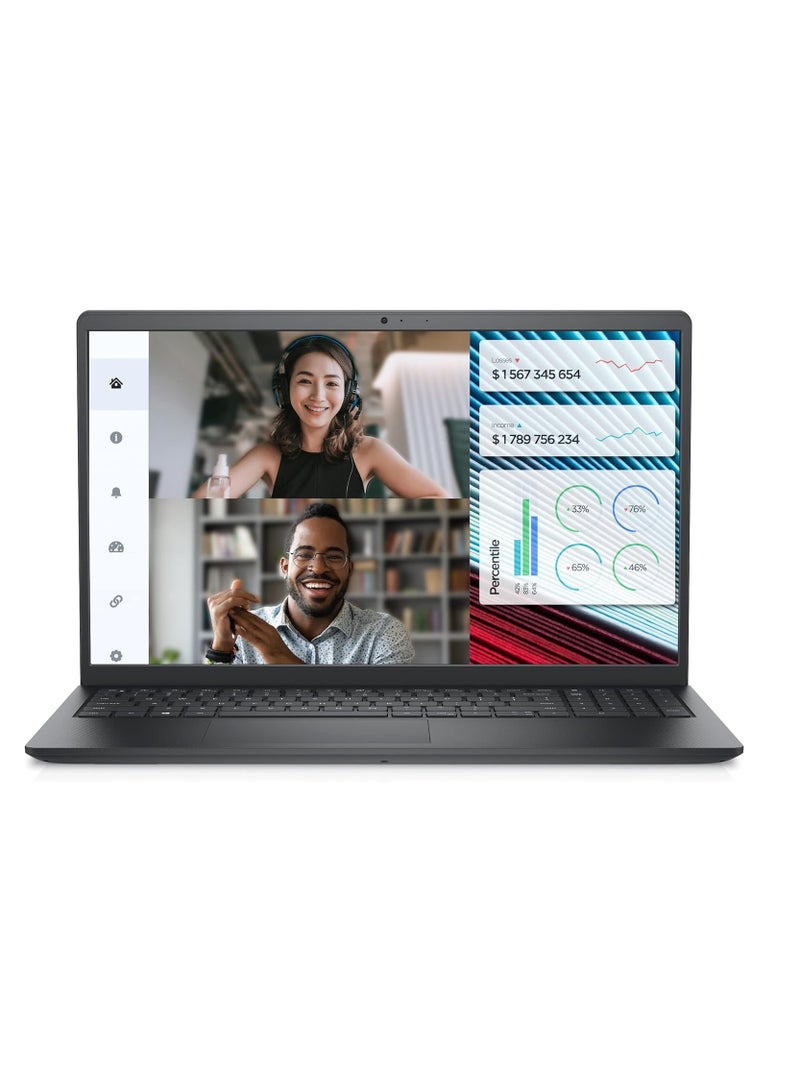 DELL - Vostro 3520 Laptop With 15.6-inch FHD 120Hz / Intel Core i5-1235U / 8GB RAM / 512GB SSD / Nvidia GeForce MX550 2G DDR6 / Ubuntu - English/Arabic Black - Image 1