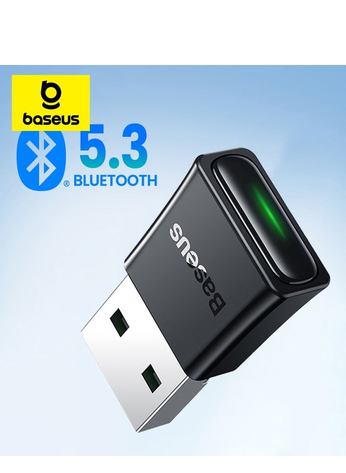 بيسوس - محول USB بلوتوث 5.3 للكمبيوتر الشخصي، دونجل بلوتوث للكمبيوتر المكتبي والكمبيوتر المحمول، نقل لاسلكي لسماعات الرأس بلوتوث ومكبرات الصوت وطابعات لوحة المفاتيح والماوس تدعم نظام التشغيل Windows 11/10/8.1 - Image 1