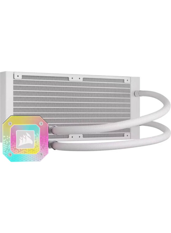 CORSAIR iCUE H100i ELITE CAPELLIX XT White Liquid CPU Cooler – 240mm Radiator, Dual 120mm AF RGB ELITE Fans, Ultra-Bright Capellix RGB Pump, Zero RPM Mode, Quiet High-Performance Cooling, Pre-Applied XTM70 Paste, Intel & AMD Compatible | CW-9060072-WW White - Image 2