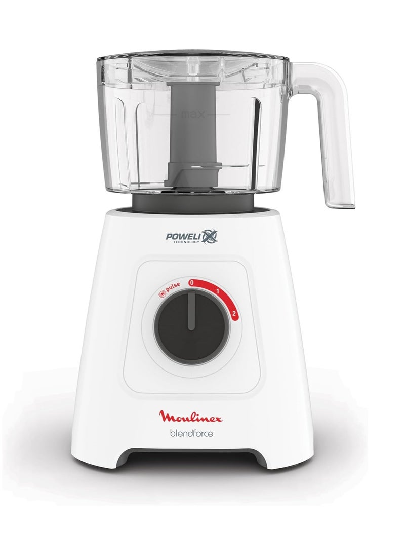 Moulinex Blendfroce Blender, 800 Watt, 2 Liters, XL Chopper - 2 L 800 W LM42X2EG White  - Image 2