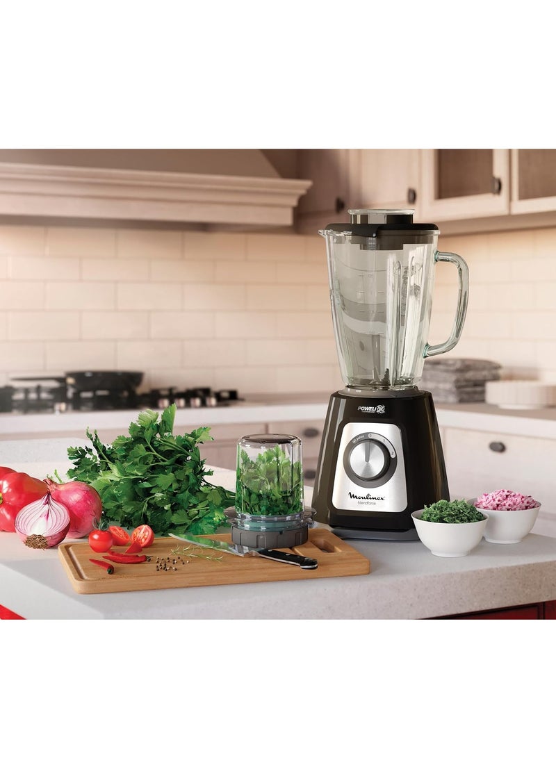 Moulinex Blendforce Blender, Glass Jar, Grinder and Grater - 1.75 L 800 W LM4358EG Black  - Image 5