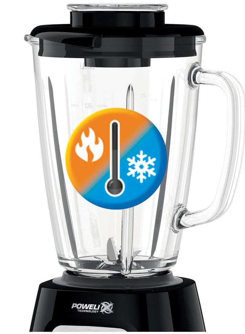 Moulinex Blendforce Blender, Glass Jar, Grinder and Grater - 1.75 L 800 W LM4358EG Black  - Image 3