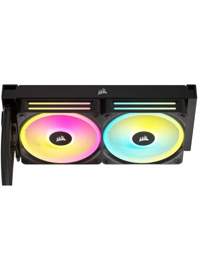 CORSAIR iCUE LINK H100i RGB 240mm AIO Liquid Cooler – QX120 RGB Fans, Copper Cold Plate, XTM70 Paste, iCUE LINK Hub, Zero-RPM Mode, Intel & AMD Compatible, Black | CW-9061001-WW Black - Image 3