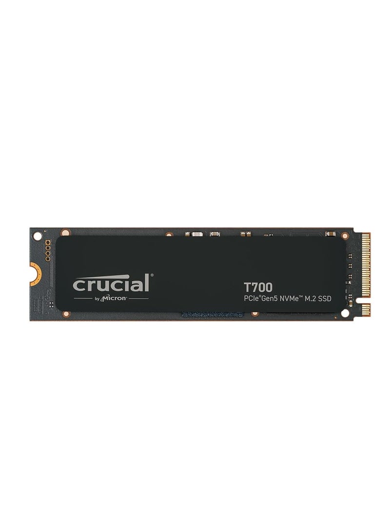 crucial T700 2TB PCIe Gen5 NVMe M.2 Internal SSD, Up to 12400 MB/s Read & 11800 MB/s Write Speed's, 232-layer TLC NAND, Up to 1200TB Endurance, 1.5 Million Hours MTTF, Black | CT2000T700SSD3 2 TB - Image 1
