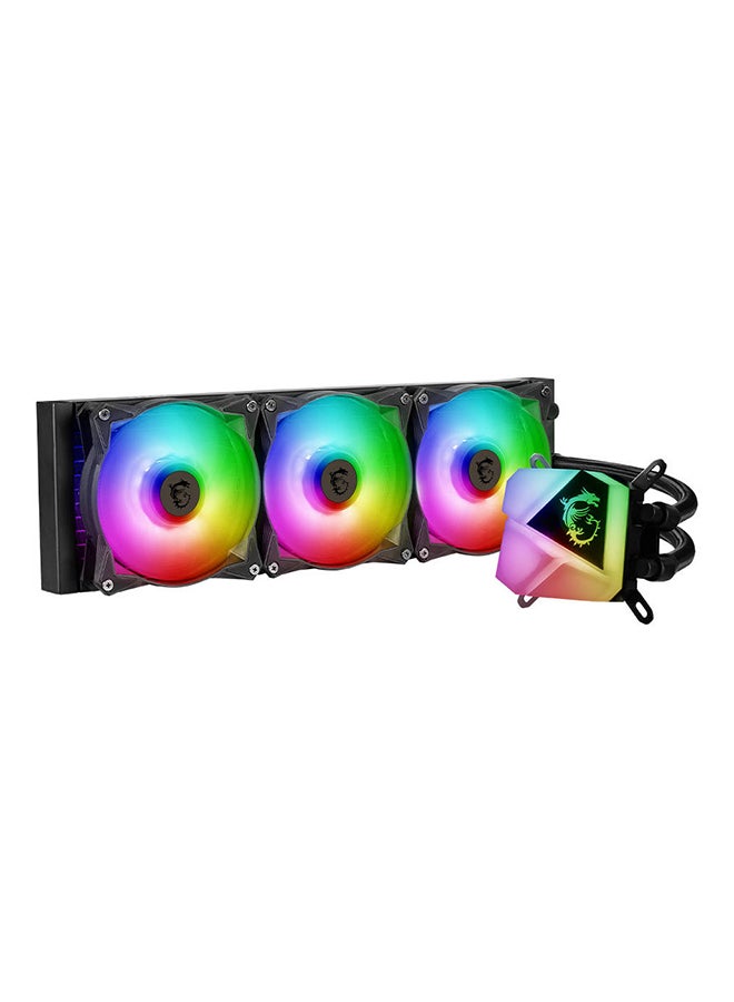 MSI MAG Coreliquid C360 CPU Liquid Cooler, Compatible with Intel Socket LGA1700, 360mm Radiator Size, 78.73 CFM Fan Airflow, Two Ball Bearing, 4pin PWM, 2000 RPM Speed, ARGB Black  - Image 3