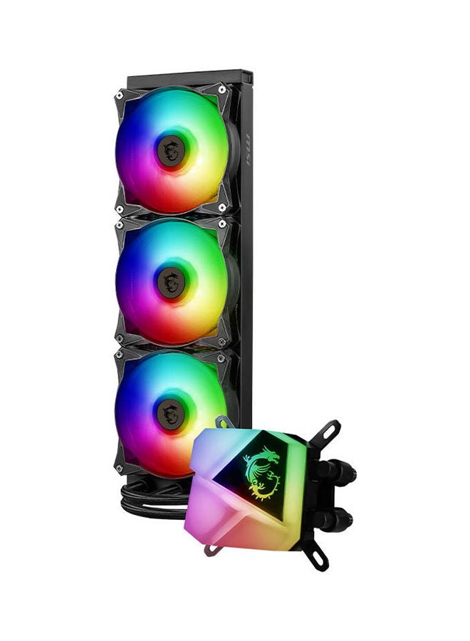 MSI MAG Coreliquid C360 CPU Liquid Cooler, Compatible with Intel Socket LGA1700, 360mm Radiator Size, 78.73 CFM Fan Airflow, Two Ball Bearing, 4pin PWM, 2000 RPM Speed, ARGB Black  - Image 5