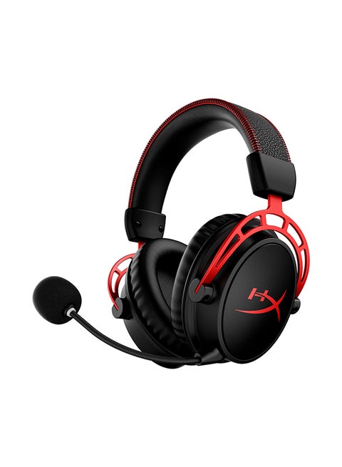 HyperX Cloud Alpha Wireless - سماعة رأس للألعاب للكمبيوتر الشخصي، عمر بطارية يصل إلى 300 ساعة، سماعة رأس DTS: صوت مكاني X، رغوة الذاكرة، برامج تشغيل الغرفة المزدوجة، ميكروفون لإلغاء الضوضاء، إطار ألومنيوم متين