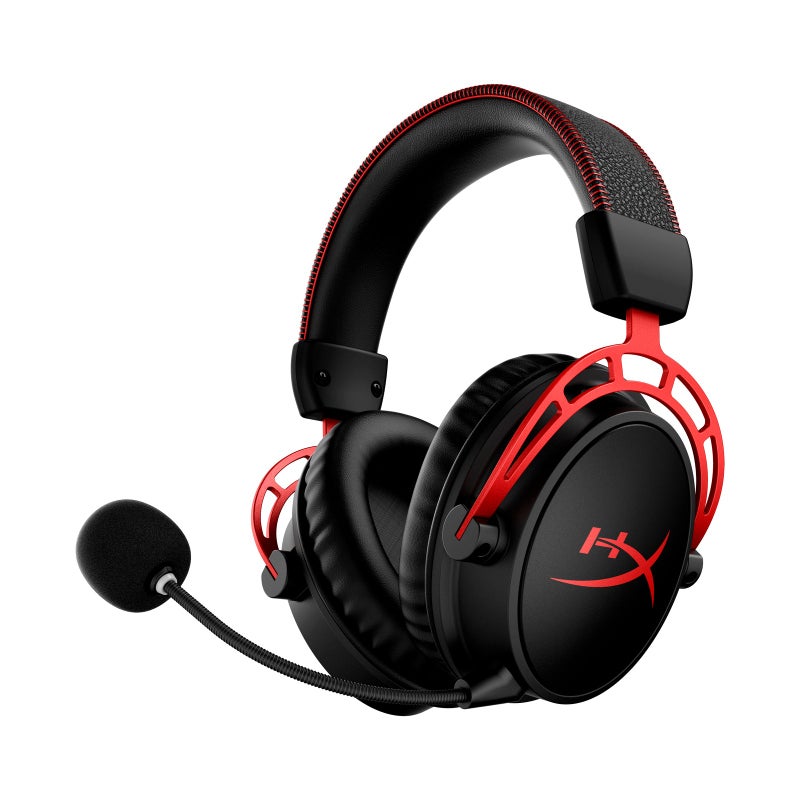 هايبركس HyperX Cloud Alpha Wireless - سماعة رأس للألعاب للكمبيوتر الشخصي، عمر بطارية يصل إلى 300 ساعة، سماعة رأس DTS: صوت مكاني X، رغوة الذاكرة، برامج تشغيل الغرفة المزدوجة، ميكروفون لإلغاء الضوضاء، إطار ألومنيوم متين - Image 1