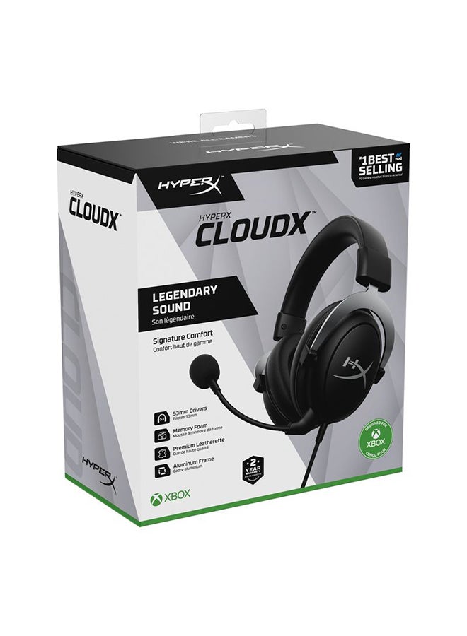 HyperX CloudX, Official Xbox Licensed Wired Over the Ear Headset with Mic (Silver) - Image 5