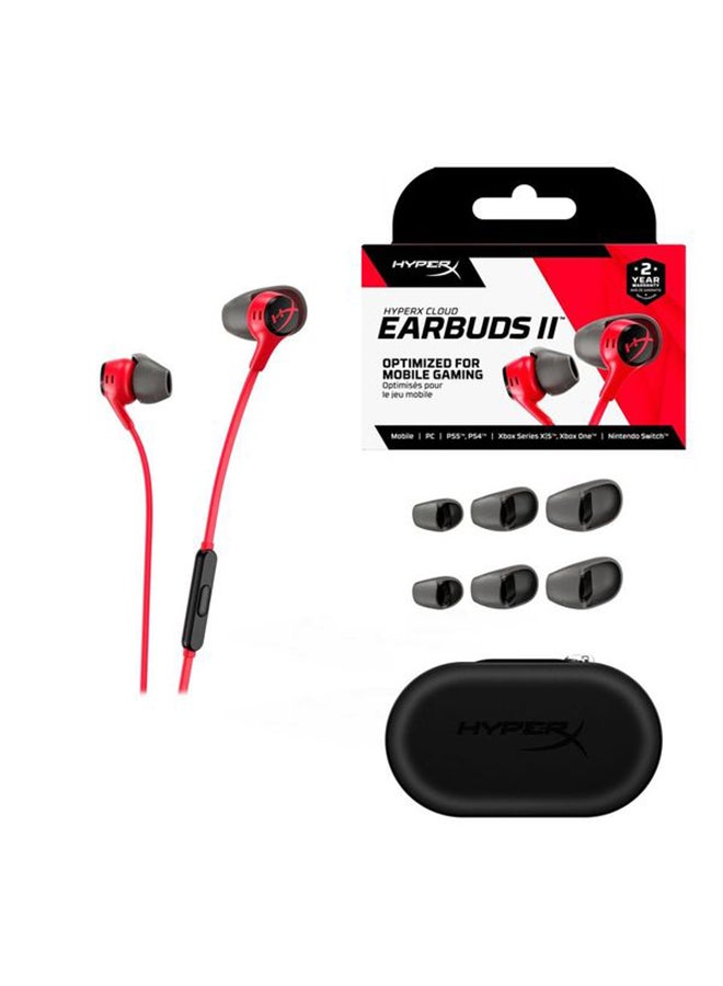 HYPERX - HyperX Cloud Earbuds II - Red - Image 1