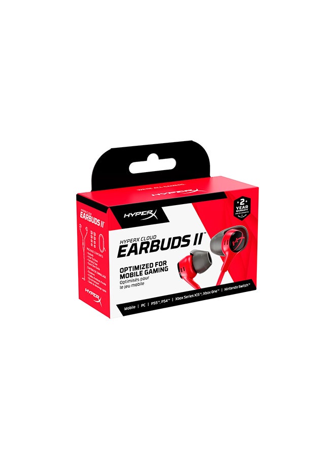 HYPERX - HyperX Cloud Earbuds II - Red - Image 1