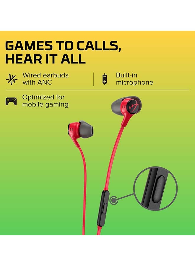 هايبركس سماعات أذن للألعاب HyperX Cloud II مع ميكروفون باللون الأحمر - Image 2