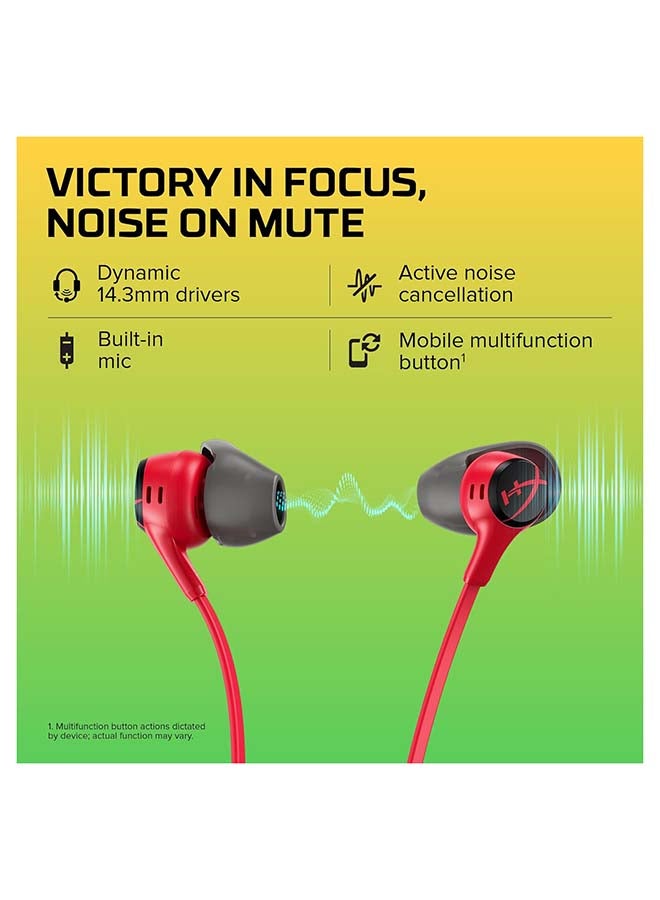 هايبركس سماعات أذن للألعاب HyperX Cloud II مع ميكروفون باللون الأحمر - Image 4