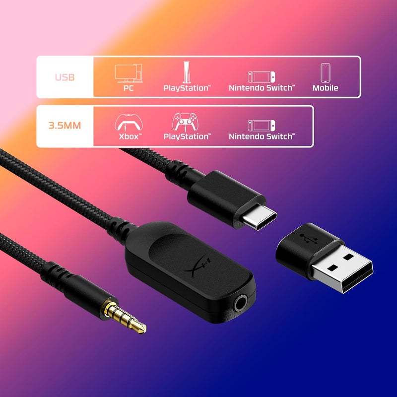 HYPERX Cloud III Over Ear Wired Gaming Headset, PC, PS5, Xbox Series X|S, Angled 53Mm Drivers, DTS, Memory Foam, Durable Frame, Ultra-Clear 10Mm Mic, USB-C, USB-A, 3.5Mm Black | 727A8AA - Image 4