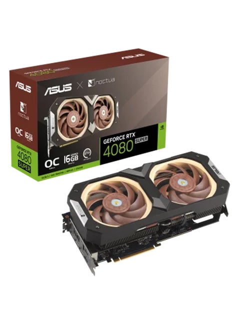 GeForce RTX 4080 SUPER Noctua OC Edition Graphics Card, 16GB GDDR6X 256-Bit Memory, 2595 MHz Boost Clock, 9728 CUDA Cores, 22.4 Gbps Memory Speed, OpenGL4.6, PCI E 4.0, 2x HDMI, 3x DP | 90YV0KA2-M0NA00