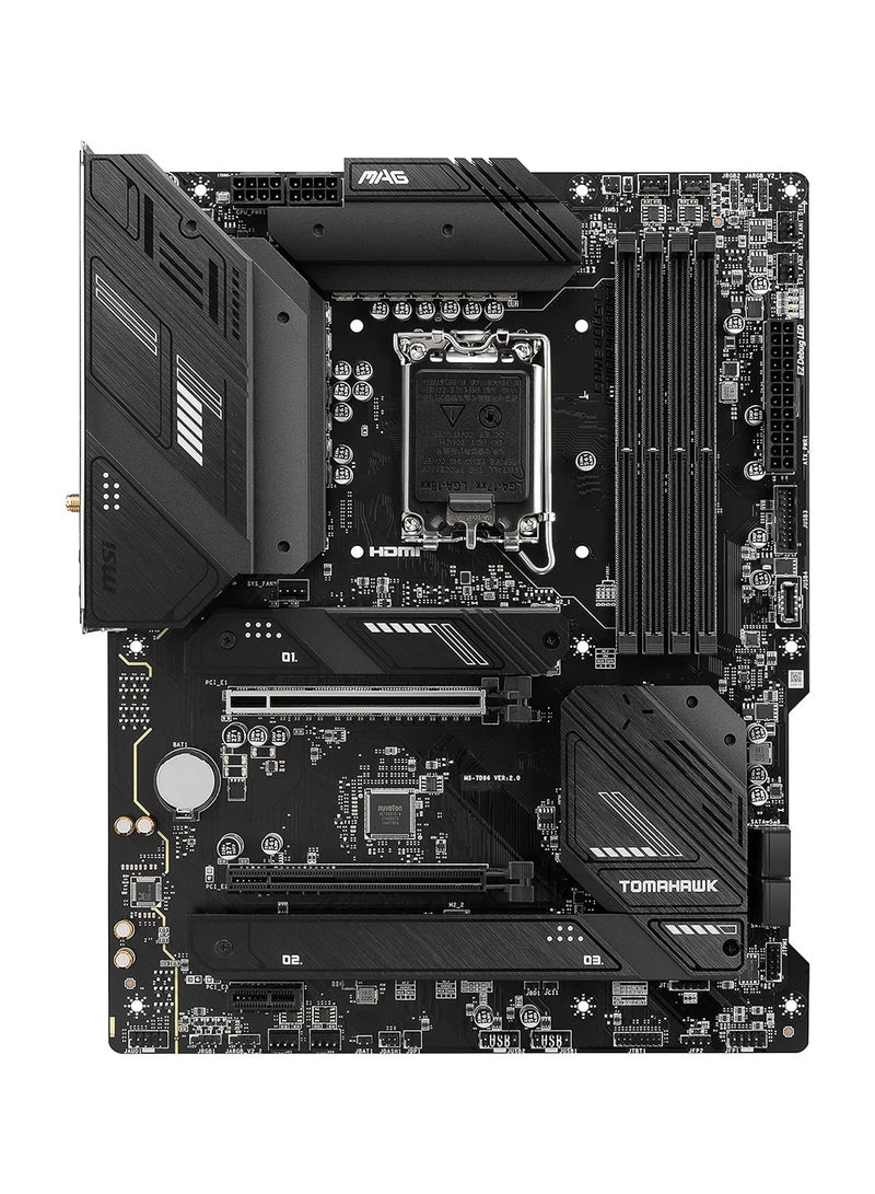 MSI MAG B760 Tomahawk Wifi LGA1700 ATX Motherboard, Intel B760 Chipset, 4x DDR5, 128GB Max Memory Capacity, Wi-Fi 6E, 2.5Gbps LAN, 2x PCI-E x16, 3x M.2 1x HDMI™ 1x DP, USB 2.0/3.2 Black  - Image 2