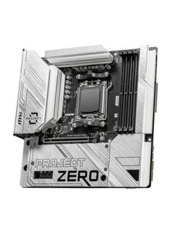 إم اس أي لوحة أم B650M PROJECT ZERO mATX AM5، AMD B650، 4 فتحات DDR5 وسعة قصوى 128 جيجابايت، Wi-Fi 6E / BT5.3، 2x M.2، 1x HDMI / DP 1.4، 1x PCI-E x16 | 911-7E09-003  - Image 4