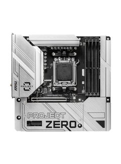 إم اس أي لوحة أم B650M PROJECT ZERO mATX AM5، AMD B650، 4 فتحات DDR5 وسعة قصوى 128 جيجابايت، Wi-Fi 6E / BT5.3، 2x M.2، 1x HDMI / DP 1.4، 1x PCI-E x16 | 911-7E09-003  - Image 2